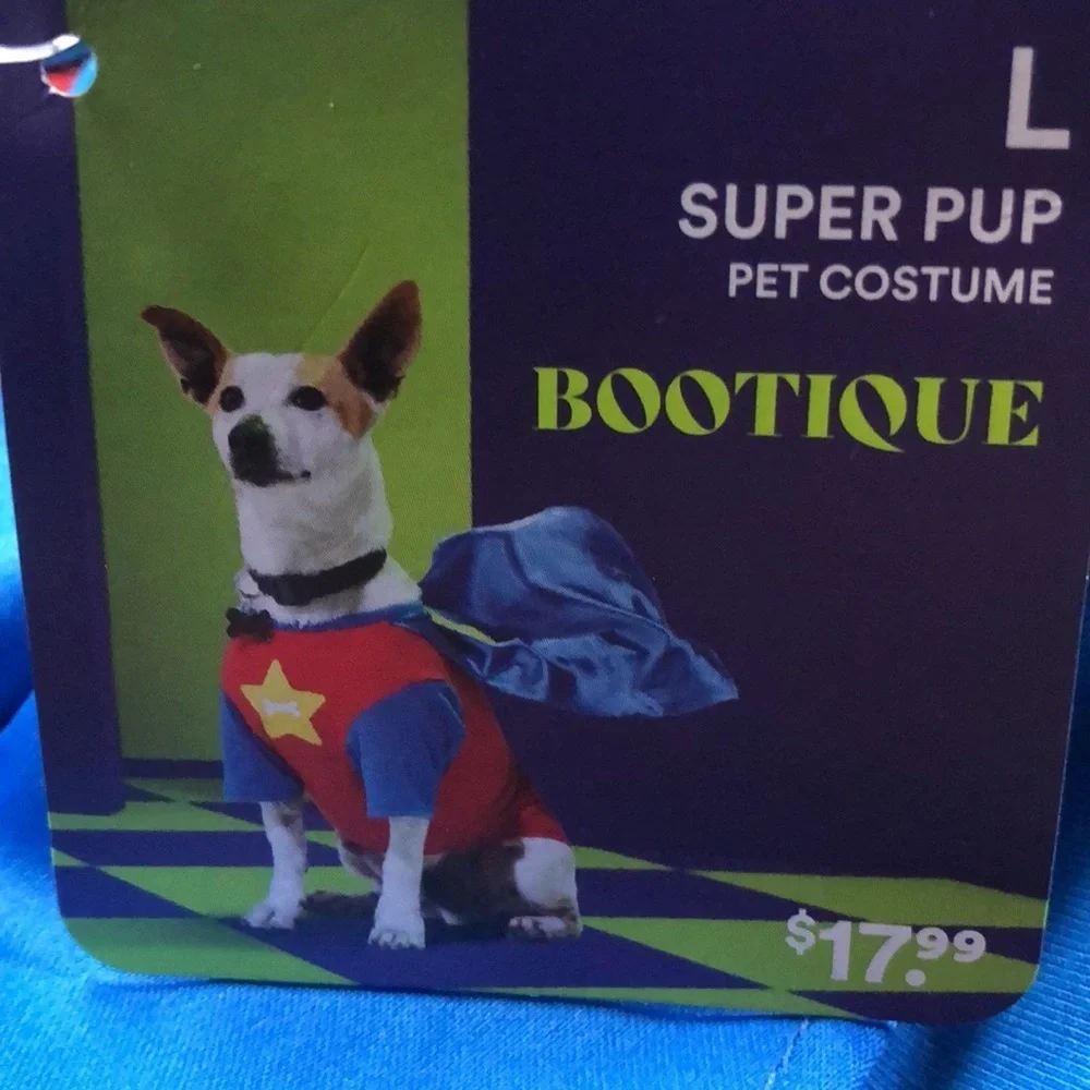 NWT Bootique Super Pup Dog Halloween Costume L